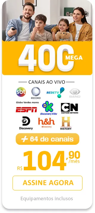 Imagem do Plano de 400 mega da empresa Speedcom