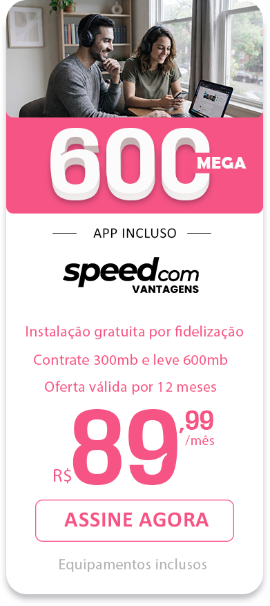 Imagem do Plano de 600 mega da empresa Speedcom